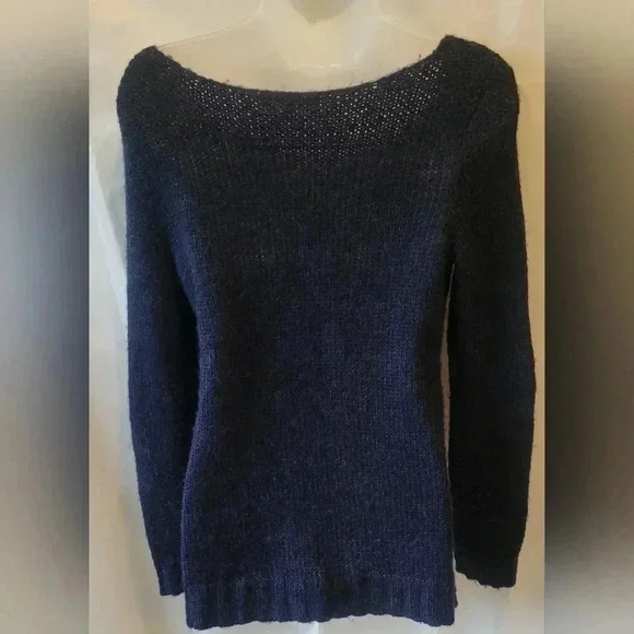 Women’s GAP Navy Blue Alpaca Knit Pullover Sweater - XSMALL - Picture 6 of 8